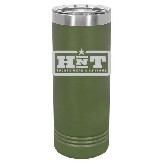 HNT Apparel – Polar Camel 22 oz. Skinny Tumbler with Slider Lid Olive Green