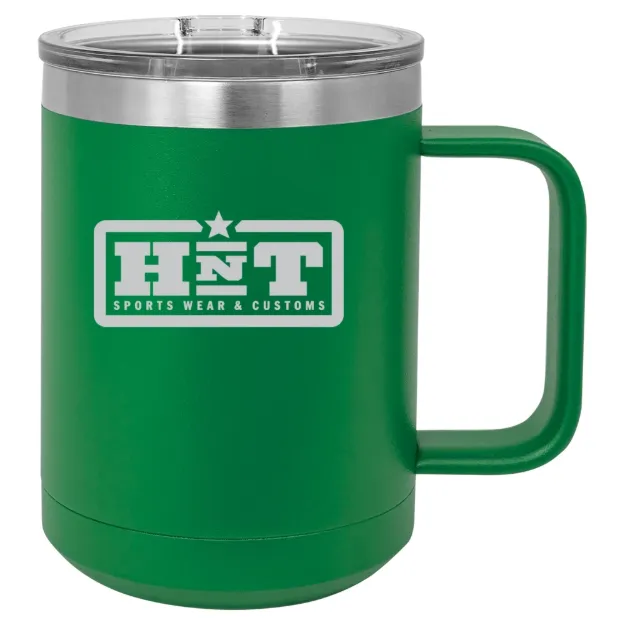 HNT Apparel – Polar Camel 15 oz. Mug with Slider Lid Green