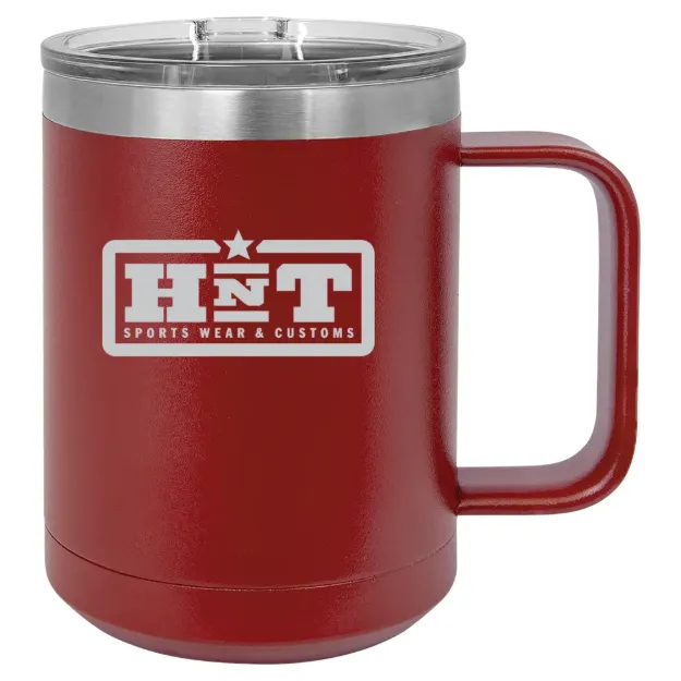 HNT Apparel – Polar Camel 15 oz. Mug with Slider Lid Maroon