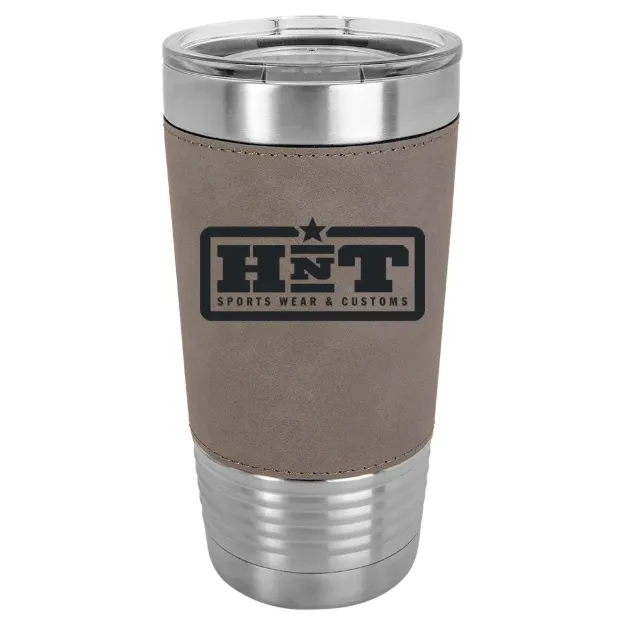 HNT Apparel – Polar Camel 20 oz. Leatherette Grip Tumbler with Standard Lid Gray