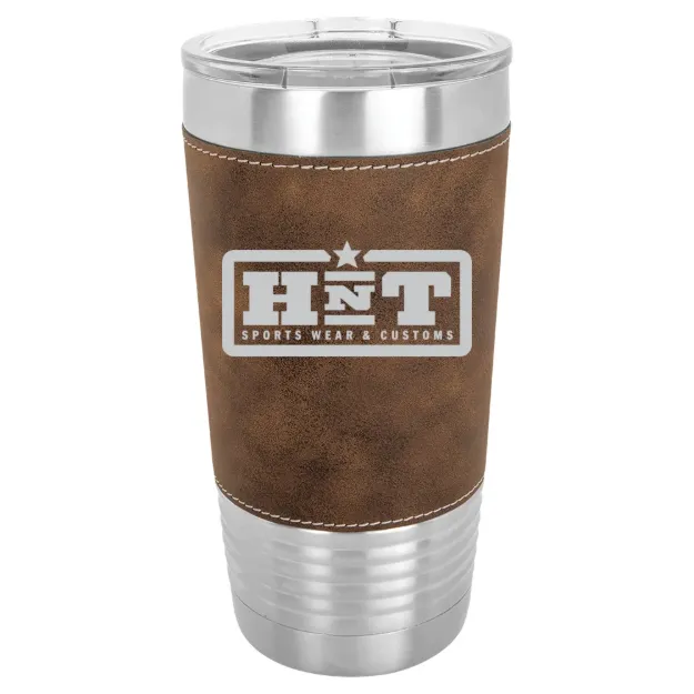 HNT Apparel – Polar Camel 20 oz. Leatherette Grip Tumbler with Standard Lid Rustic/Silver