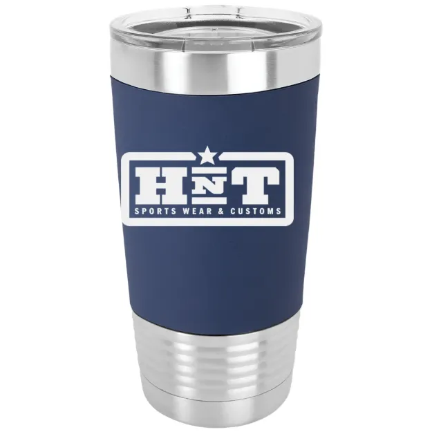HNT Apparel – Polar Camel 20 oz. Silicone Grip Tumbler with Standard Lid Navy Blue/White
