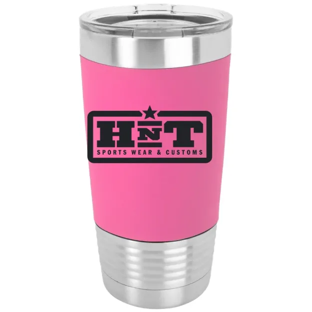 HNT Apparel – Polar Camel 20 oz. Silicone Grip Tumbler with Standard Lid Pink/Black