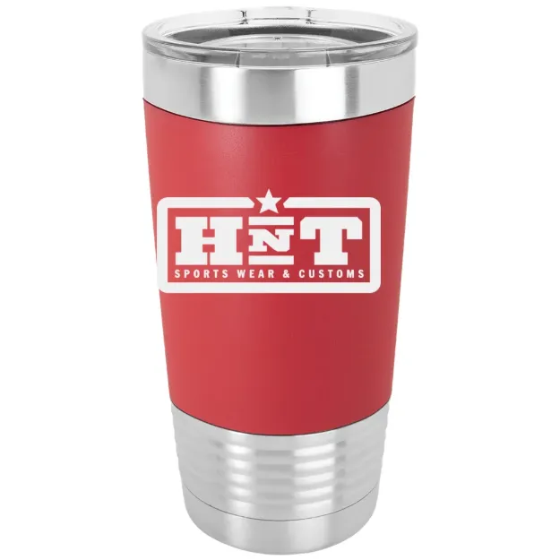 HNT Apparel – Polar Camel 20 oz. Silicone Grip Tumbler with Standard Lid Red/White