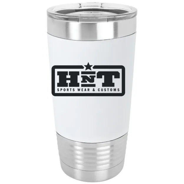 HNT Apparel – Polar Camel 20 oz. Silicone Grip Tumbler with Standard Lid White/Black