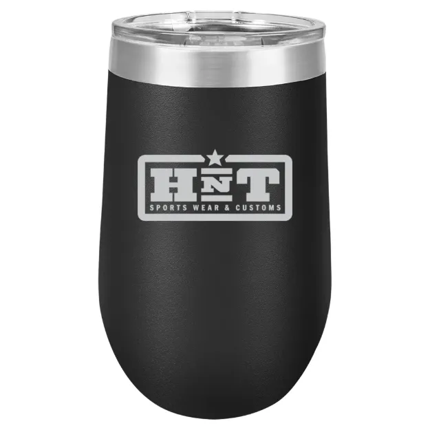 HNT Apparel – Polar Camel 16 oz. Stemless Wine Tumbler Black