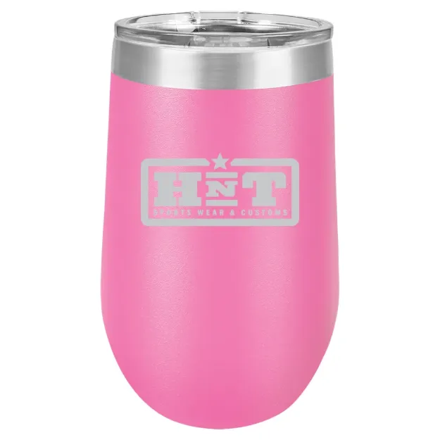 HNT Apparel – Polar Camel 16 oz. Stemless Wine Tumbler Pink