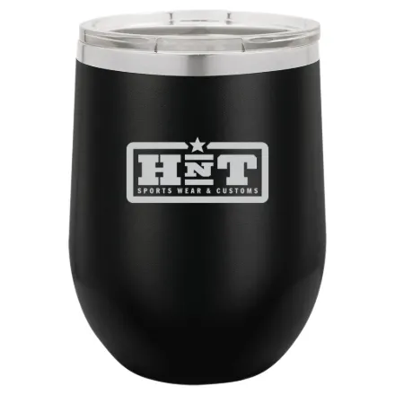 HNT Apparel – Polar Camel 12 oz. Stemless Wine Tumbler Black