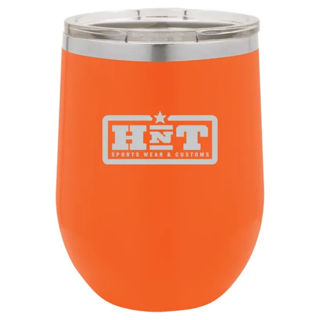 HNT Apparel – Polar Camel 12 oz. Stemless Wine Tumbler Orange