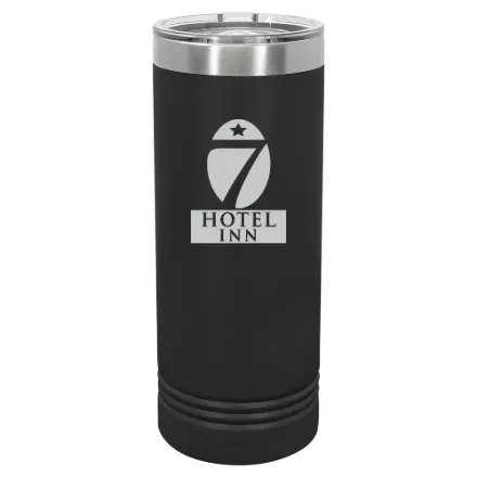 Hotel 7 Inn – Polar Camel 22 oz. Skinny Tumbler with Slider Lid Black