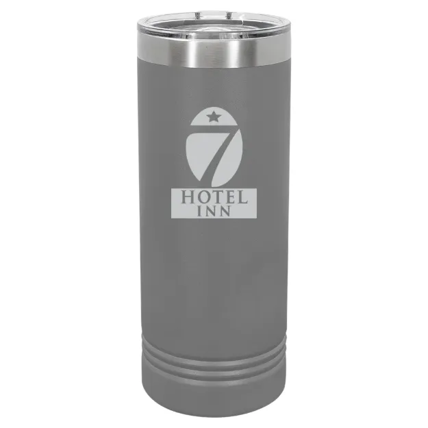 Hotel 7 Inn – Polar Camel 22 oz. Skinny Tumbler with Slider Lid Dark Gray