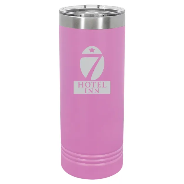 Hotel 7 Inn – Polar Camel 22 oz. Skinny Tumbler with Slider Lid Light Purple