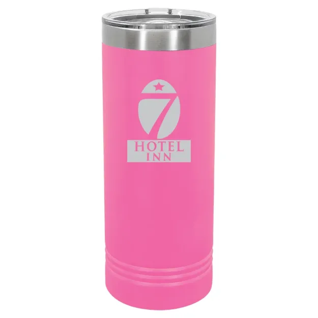 Hotel 7 Inn – Polar Camel 22 oz. Skinny Tumbler with Slider Lid Pink