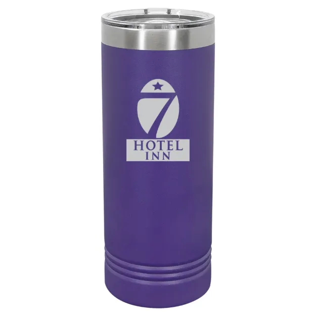 Hotel 7 Inn – Polar Camel 22 oz. Skinny Tumbler with Slider Lid Purple