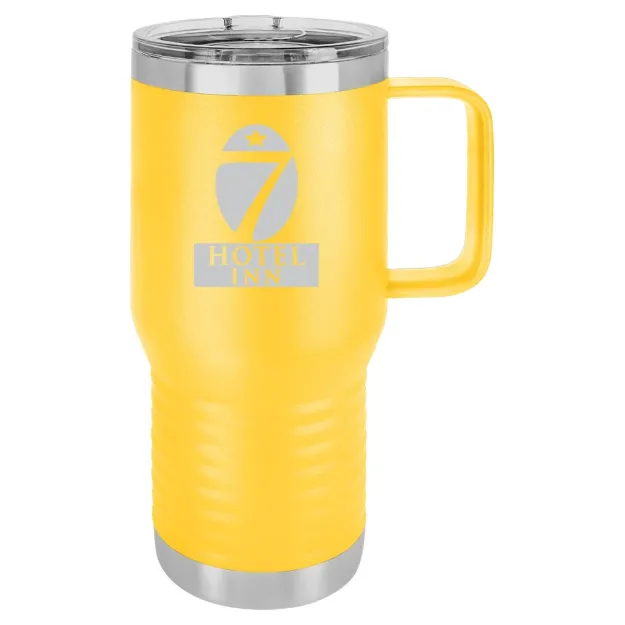 Hotel 7 Inn – Polar Camel 20 oz. Travel Mug with Slider Lid Yellow