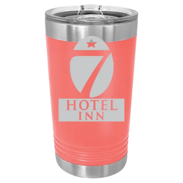 Hotel 7 Inn – Polar Camel 16 oz. Pint Tumbler Coral
