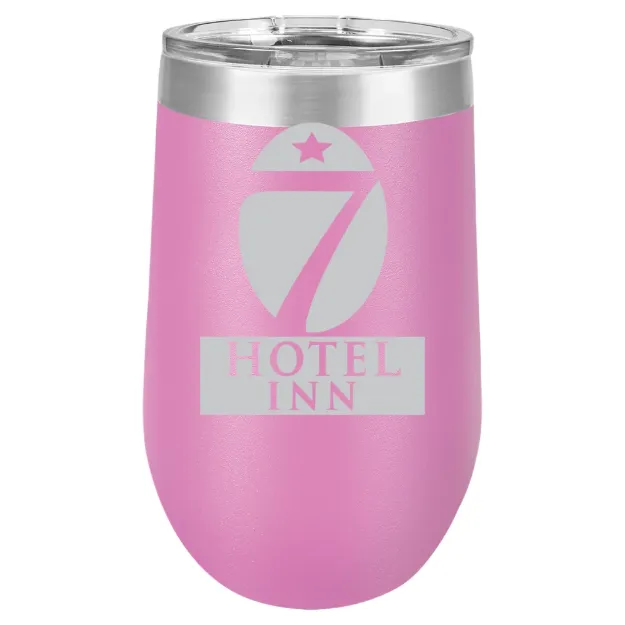 Hotel 7 Inn – Polar Camel 16 oz. Stemless Wine Tumbler Light Purple