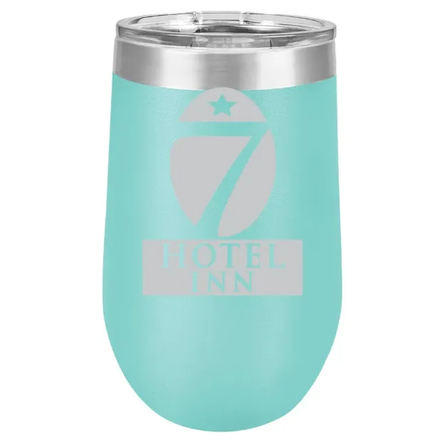 Hotel 7 Inn – Polar Camel 16 oz. Stemless Wine Tumbler Teal