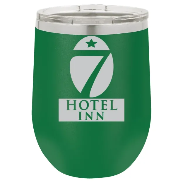 Hotel 7 Inn – Polar Camel 12 oz. Stemless Wine Tumbler Green