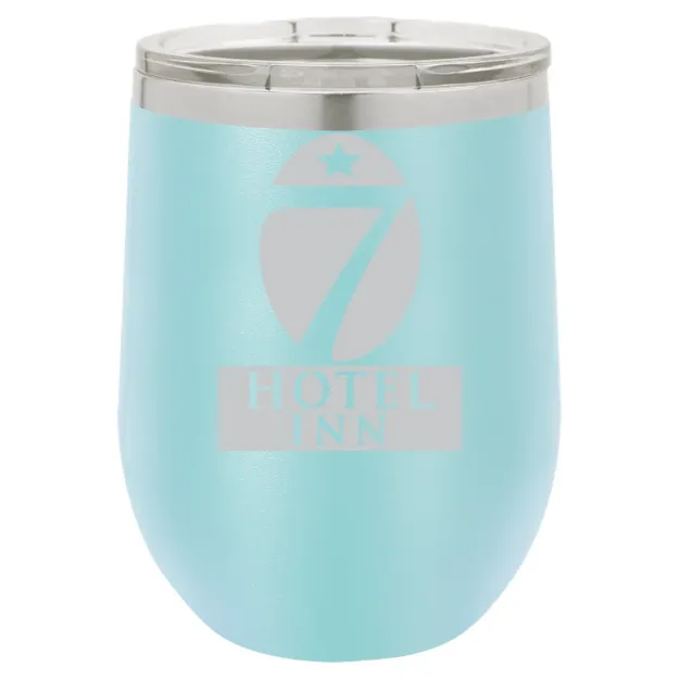 Hotel 7 Inn – Polar Camel 12 oz. Stemless Wine Tumbler Light Blue