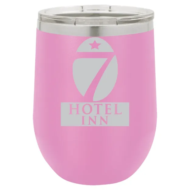 Hotel 7 Inn – Polar Camel 12 oz. Stemless Wine Tumbler Light Purple