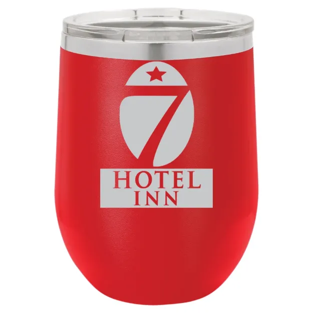 Hotel 7 Inn – Polar Camel 12 oz. Stemless Wine Tumbler Red