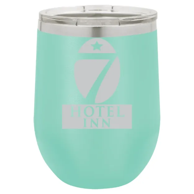 Hotel 7 Inn – Polar Camel 12 oz. Stemless Wine Tumbler Teal